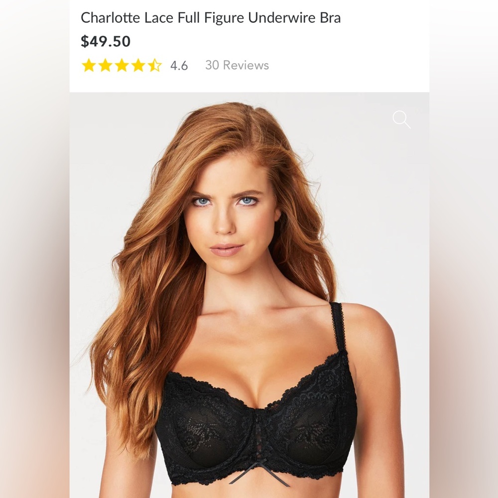 Fredricks of Hollywood black lace bra